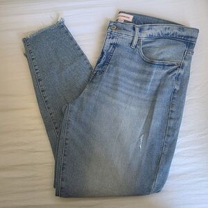 Lucky Brand Ava Mid Rise Womens Distressed Skinny Jeans Size 14